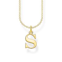 Thomas Sabo Charm Club - Letter "S" Yellow Gold Necklace