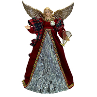 Christmas Tree Topper Angel - Red