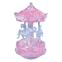 3D Crystal Puzzle - Pink Carousel