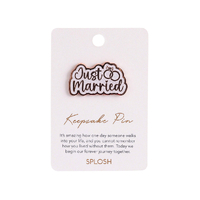 Splosh Wedding & Anniversary - Just Married Keepsake Pin