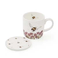 Royal Worcester Wrendale Mug & Coaster Set - Flight of the Bumblebee