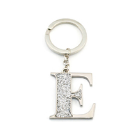 Whitehill Keyrings - Silver Glitter Keyring "E"