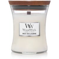 WoodWick Medium Candle - White Tea & Jasmine