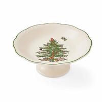 Spode Christmas Tree - Sculpted Footed Candy Dish - 18cm