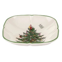 Spode Christmas Tree - Sculpted Square Dish 14cm