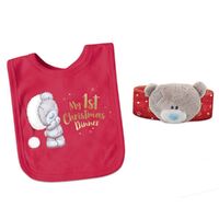 Tatty Teddy Me To You - Christmas Tiny Tatty Teddy Wrist Rattle & Bib Set